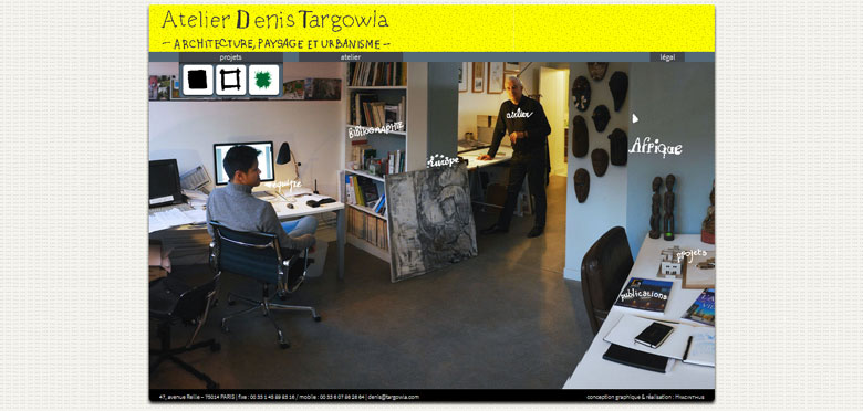 capture d’écran site internet de l’atelier d’archietecture Denis Targowla